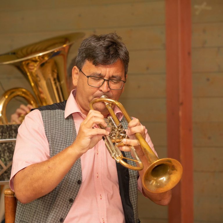 Rudi Kraft bei einem New Orleans Jazz Solo 